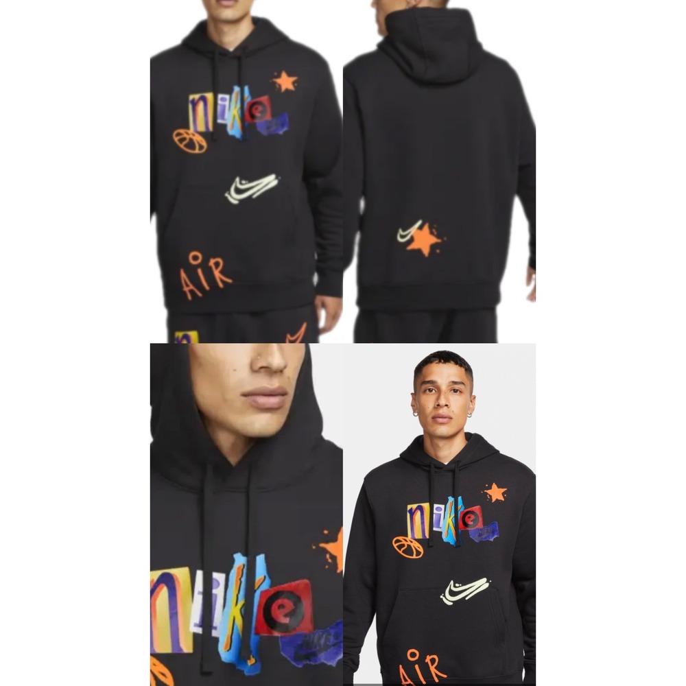 Nike Sportswear Sport Essentials+ Men's Pullover Hoodie Black Multi size S